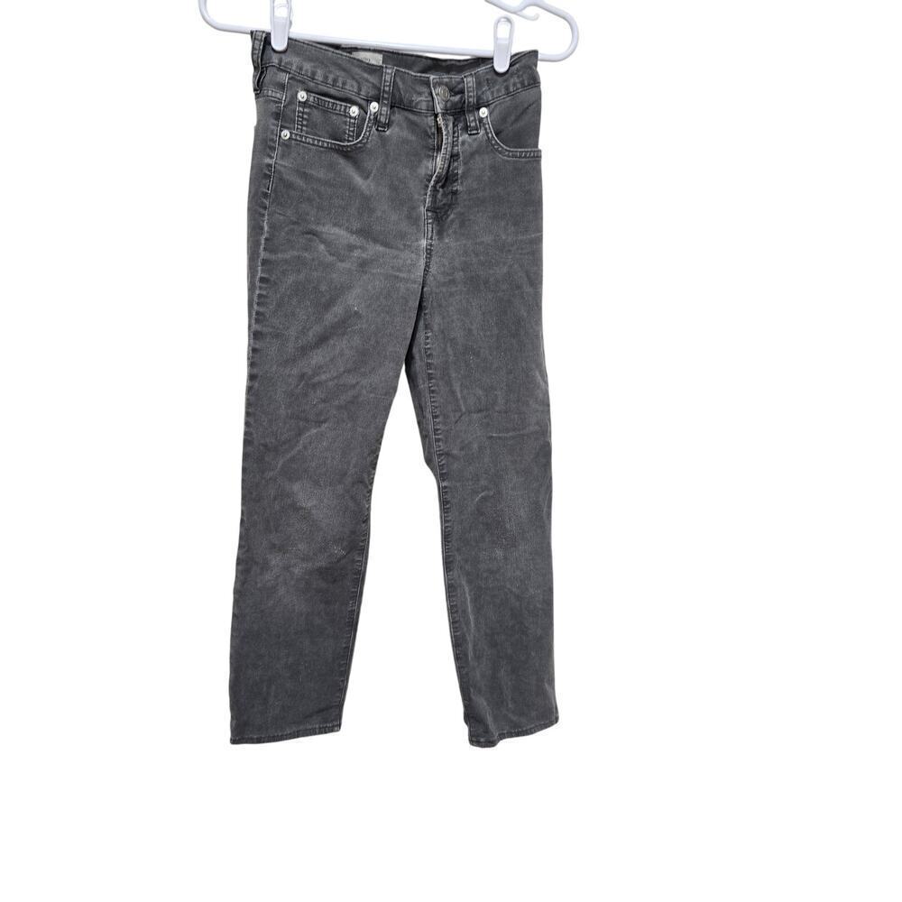 J.Crew Vintage Straight Corduroy Pants Gray Petite 26P Classic Minimalist